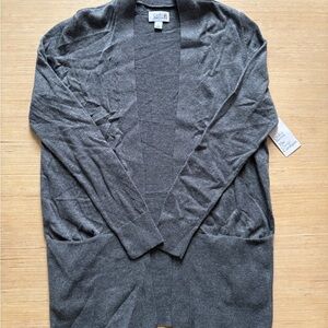 WOMAN’S CROFT & BARROW THE CLASSIC CARDIGAN Sweater Coal Size Small NWT Gray